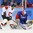 GANGNEUNG, SOUTH KOREA - FEBRUARY 17: Korea's Matt Dalton #1 makes the save while Switzerland's Pius Suter #44 looks for a rebound during preliminary round action at the PyeongChang 2018 Olympic Winter Games. (Photo by Andre Ringuette/HHOF-IIHF Images)

